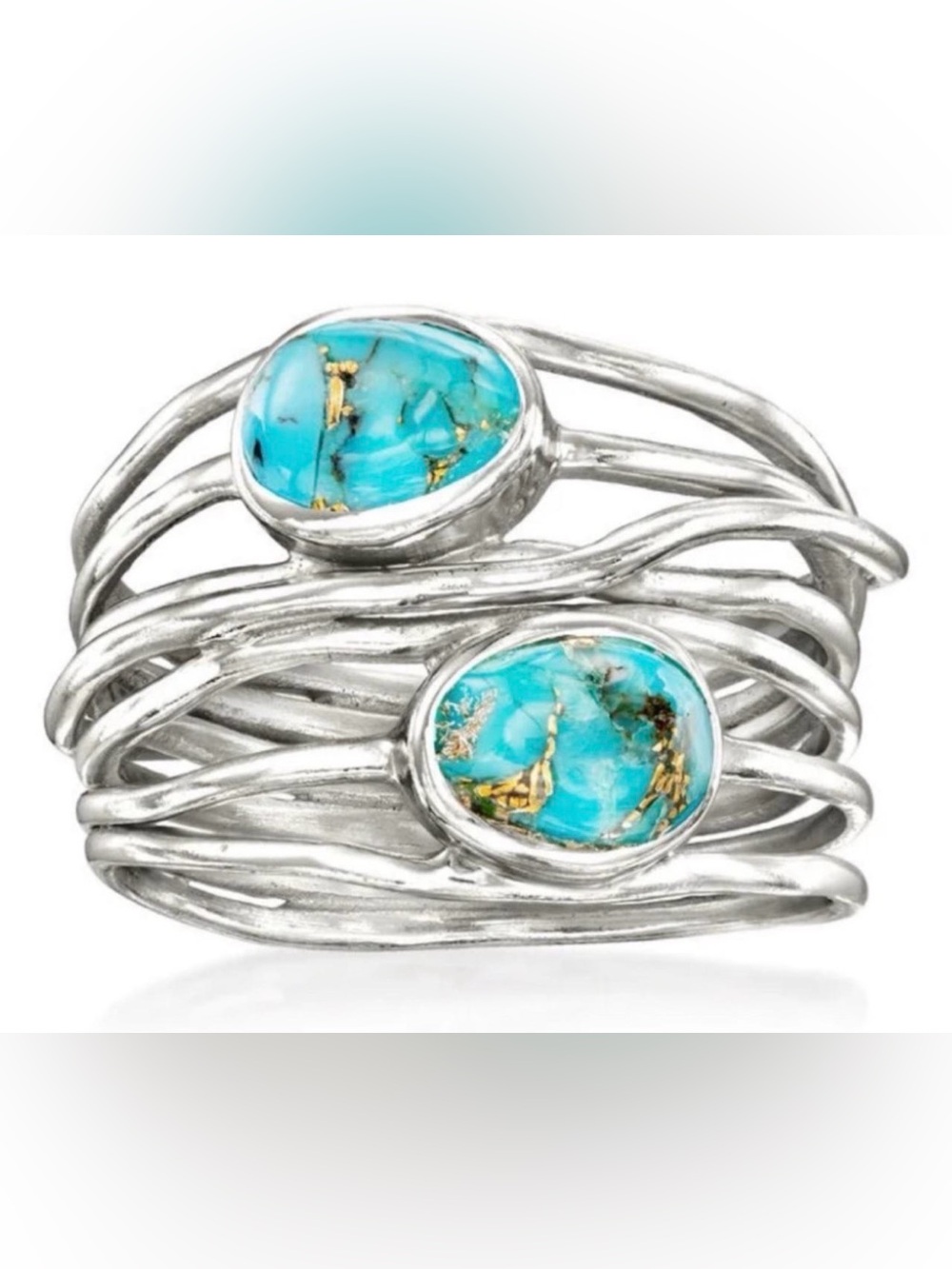 Turquoise Highway Ring in Sterling Silver
